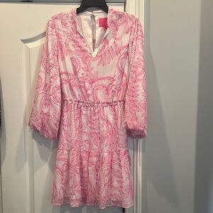 Lilly Pulitzer Pink Paisley Long Sleeve Dress